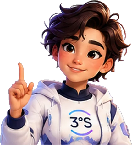 Zoe com o dedo levantado, orientando